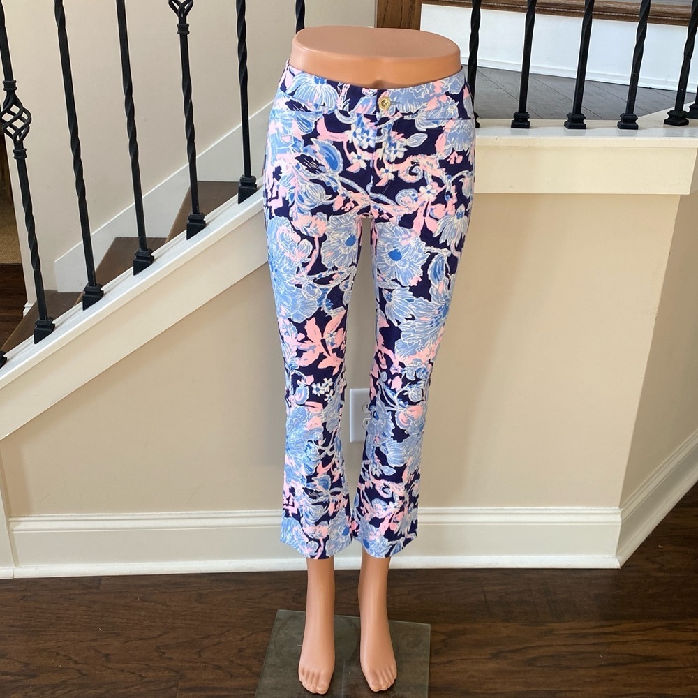 NWT Lilly Pulitzer Kelly High Rise Crop Flare - EE0351 & EE0352 - Picture 2 of 10
